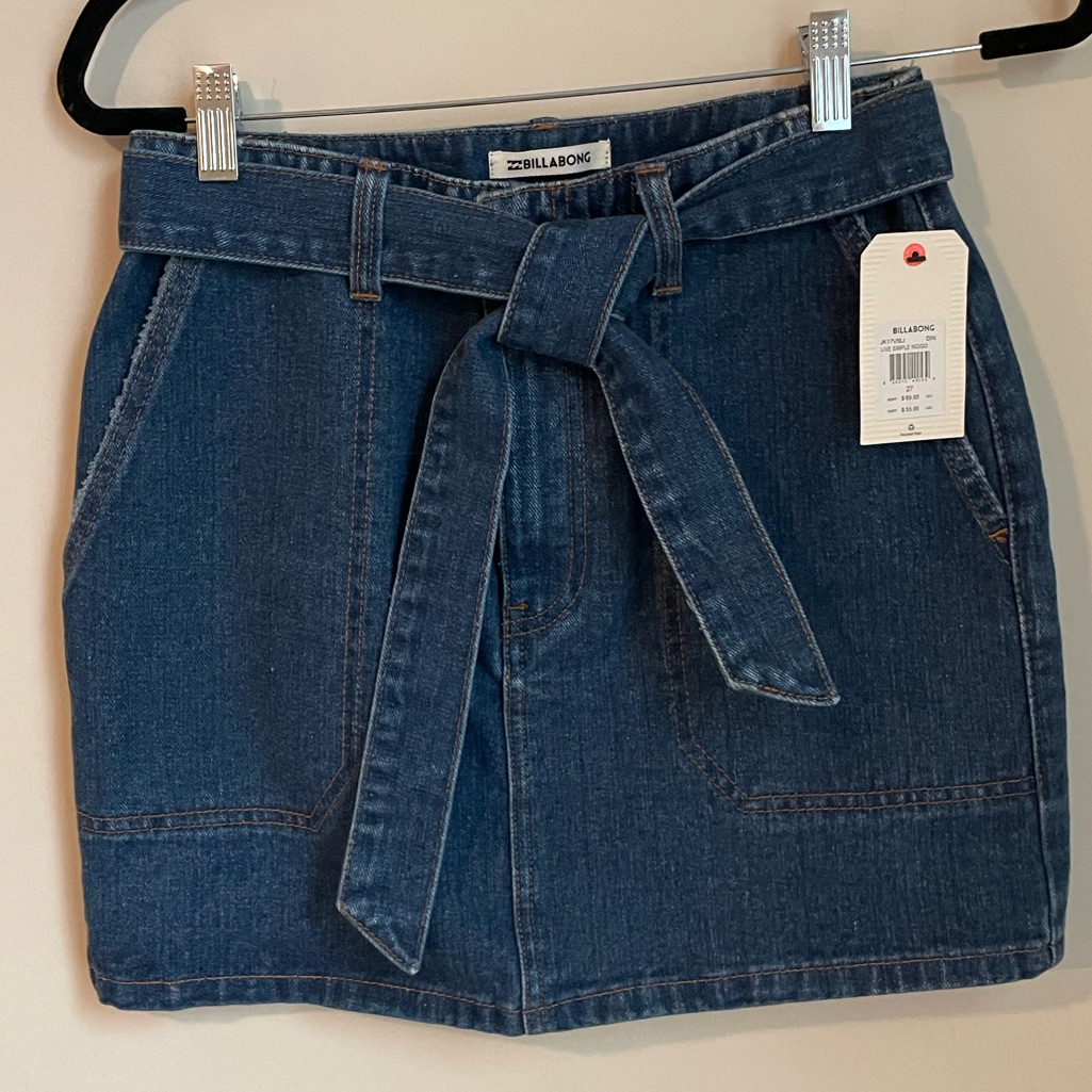 Billabong Denim Mini Skirt With Belt